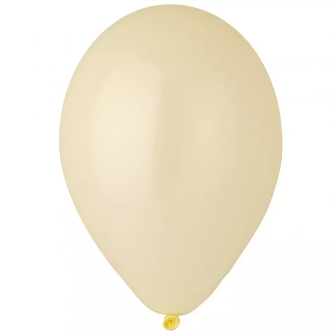 Воздушный шар латексный без рисунка 12"/59 Пастель Слоновая кость/Ivory