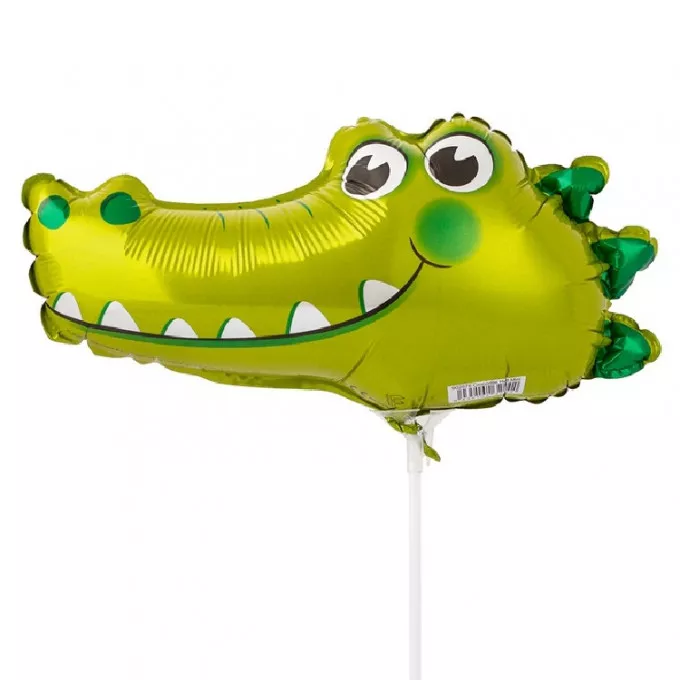 Воздушный шар фольгированный И 6 мини-фигура Голова Крокодила 17 см