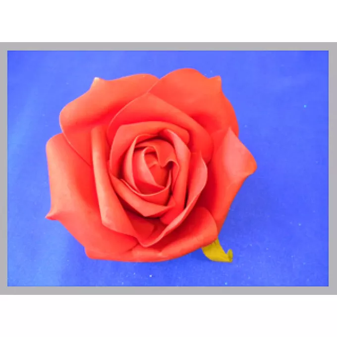 Цветок латексный Роза 220мм Красный