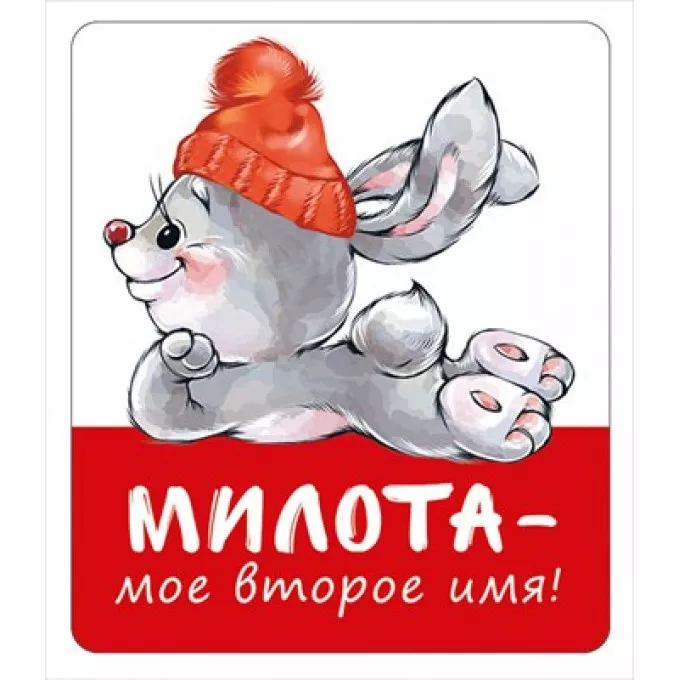 Виниловый магнит "Милота - мое второе имя!"