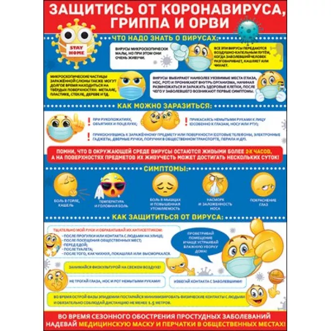 Плакат "Защитись от коронавируса..."