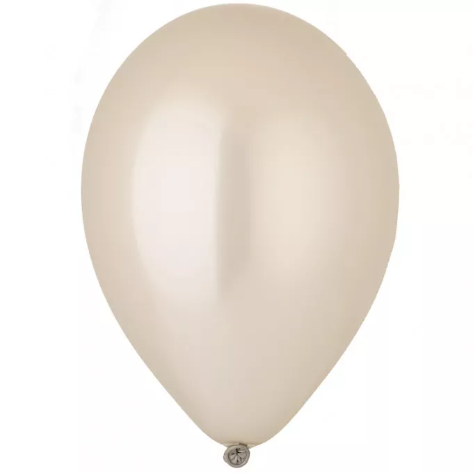 Воздушный шар латексный без рисунка 12"/38 Металлик Серебро/Silver